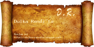 Dulka Renáta névjegykártya