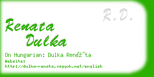 renata dulka business card
